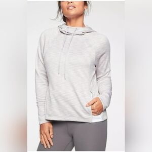 ATHLETA SMALL WOMENS PULOVER COWL NECK HOODIE SPACE GREY PULL OVER THUMBHOLES